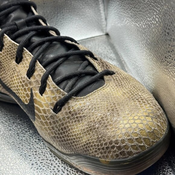 Size 13 Nike Kobe 9 EXT QS High Snakeskin Tan Black‎ Mens Sneakers 716616-001 - Picture 7 of 12